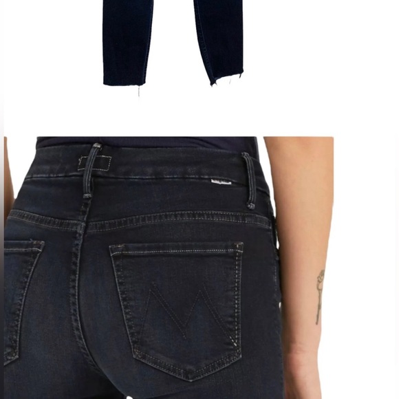 MOTHER Jeans High Waisted Looker Ankle Fray in Last Call 24 NWT - Picture 2 of 5
